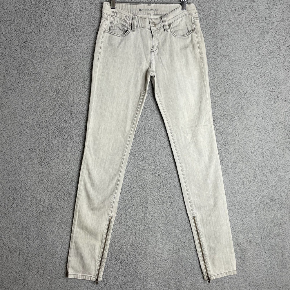 BCBG Maxazria slim fit zipper ankle jeans size 26